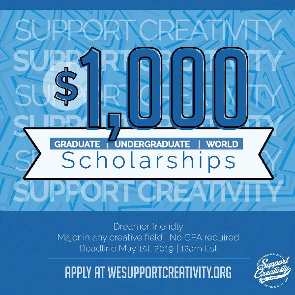 spprtcreativity's tweet photo. Scholarship Deadline May 1st 💥💥💥 - https://t.co/OeiJCvPZzf https://t.co/YvLoFs7DKM