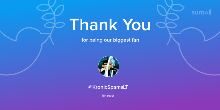 newbinds's tweet photo. Our biggest fans this week: @KronicSpamsLT. Thank you! via https://t.co/Ss2P4iz9cR https://t.co/tG0e15U1Gj