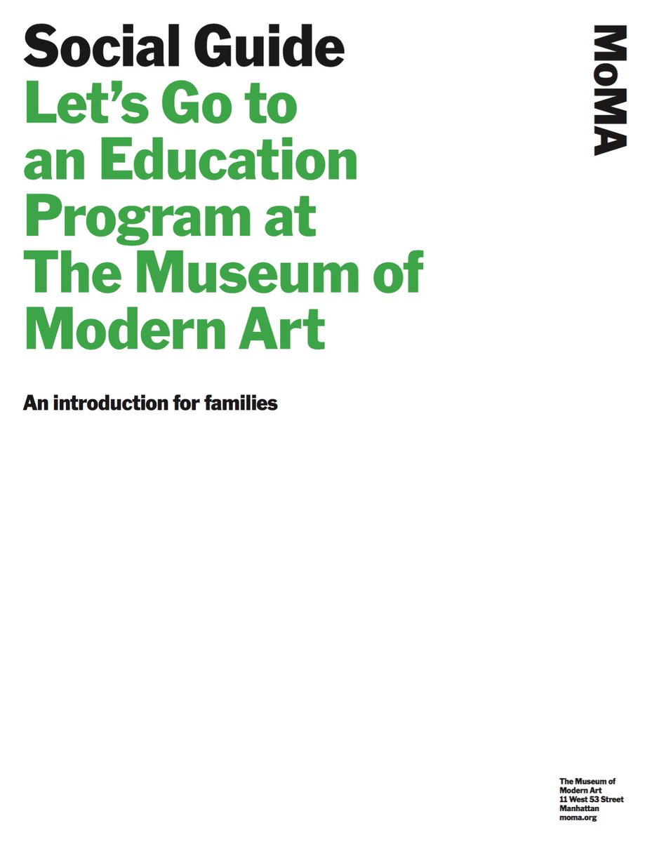 MoMAlearning's tweet photo. Social Guide: These guides (https://t.co/JtOGWXd9Uy) share images and information about the Museum for visitors on the spectrum, and of all #abilities. Prepare for your visit by getting to know with whom and what you’ll engage @MuseumModernArt ! #autismawarenessmonth #sensorytips https://t.co/QzzEHW49ek