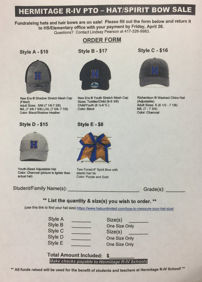 HermitageSchool's tweet photo. Reminder: Hermitage PTO Hornet hats and spirit bow orders are due tomorrow—Fri, Apr 26. #BeaHornetSupporter #getalid https://t.co/wrDWHJhhjD