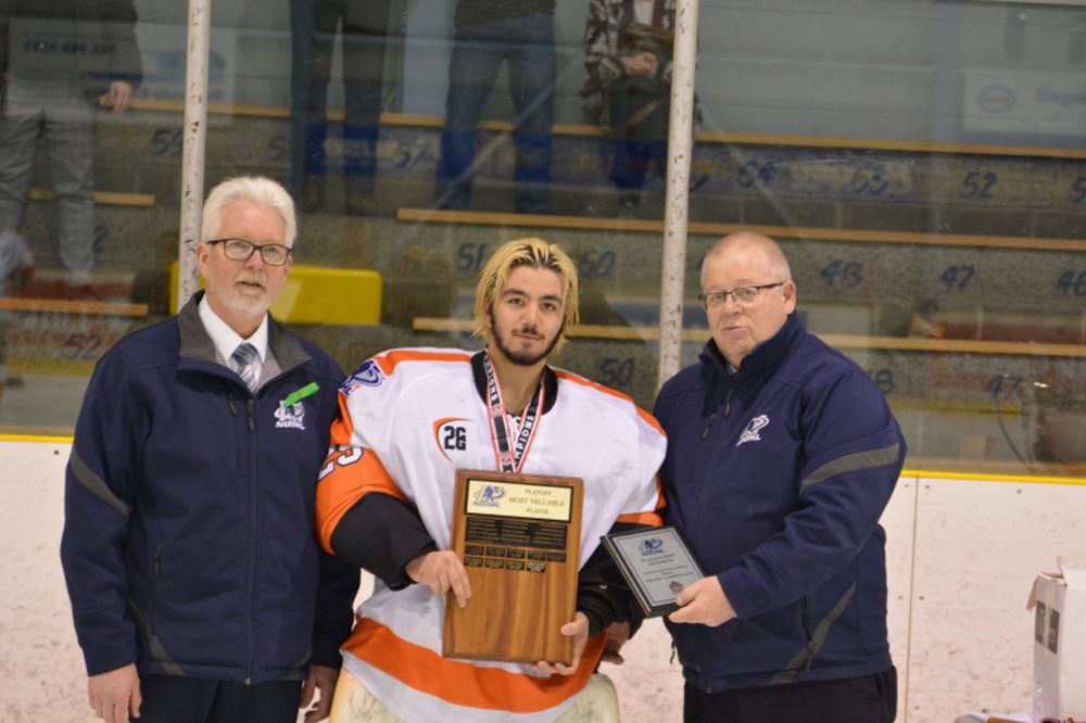 Congratulations to playoff MVP Nic Tallarico. Not only is he an absolute rock star in net his also a super nice young man. All the best in the future. Go Lumberjacks Go !!! <a href="/lumberjacks2017/">HEARST LUMBERJACKS</a> <a href="/NOJHL/">NOJHL</a>