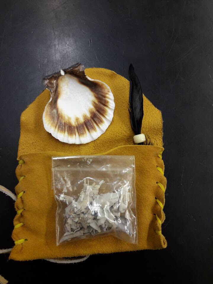 A female and male student ‘won’ a dancing contest. Their prize was a sage kit without matches of course. Well-received!