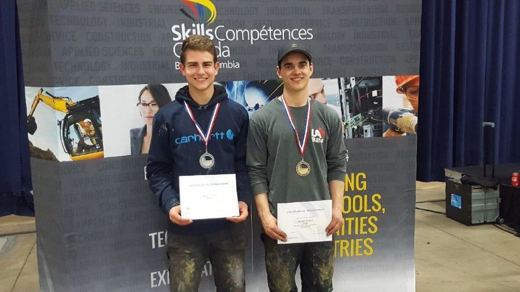 BaldevPooni's tweet photo. Gavin Coxon &amp; Jordan Brown plumbing students pick up Gold and Silver at BC Skills in Abbotsford. TRU competitors pick up 3 more Gold also in Carpentry, Welding and Heavy Duty; Silver in Electrical. Congratulations. Good luck to the Gold medals winners at the Nationals in Halifax https://t.co/UKwlJoTFTX