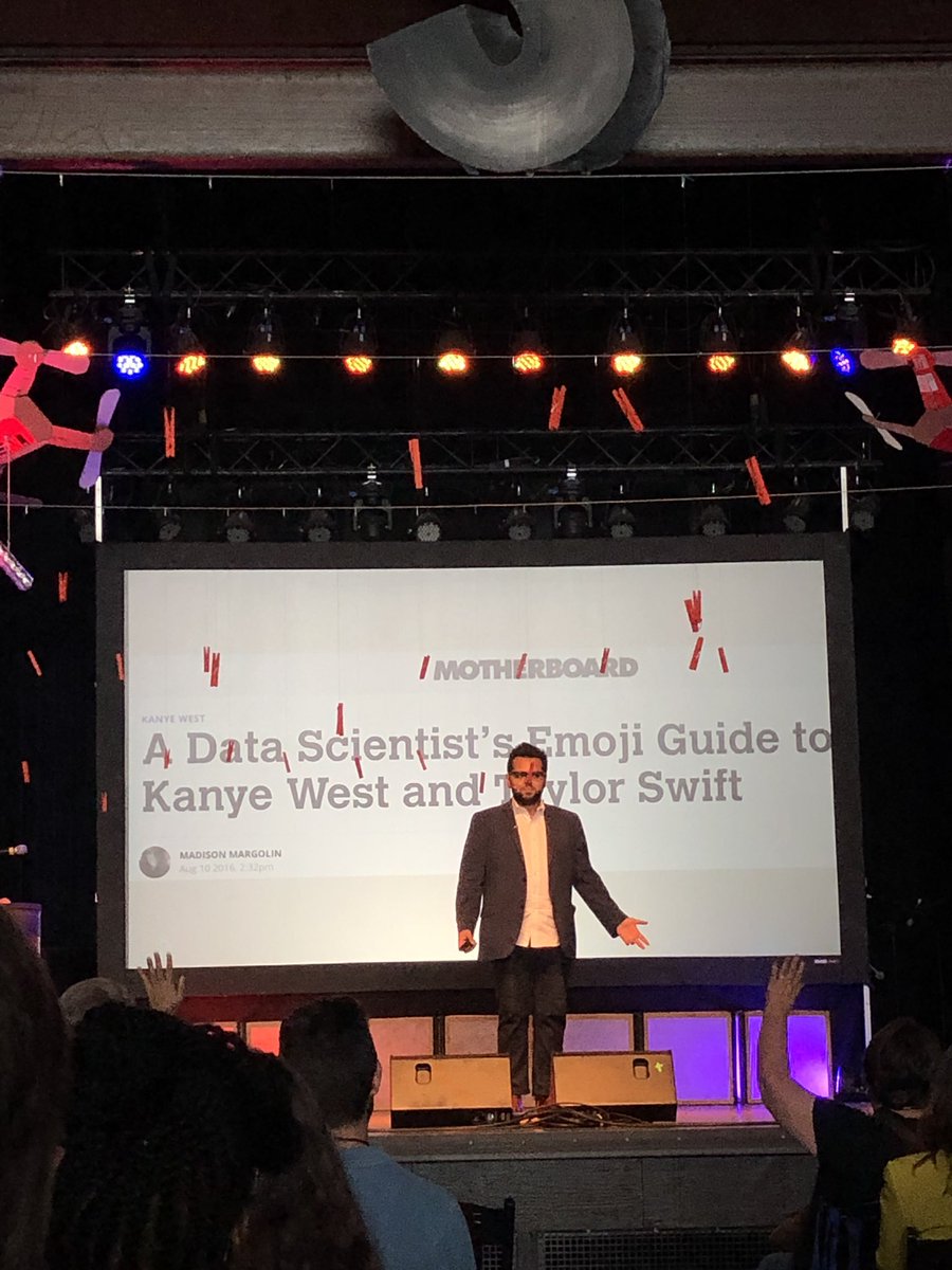 SarahKashef_'s tweet photo. Emoji Data-Scientist @HamdanAzhar 😱👍🏽🎉 Ive always thought about this so it’s awesome to see an expert on this! Analyzing emojis can def be used as form of sentiment analysis. As an avid emoji user, data storytelling is incredibly useful to inform public sentiment! #SwitchPoint https://t.co/NWGsK6gD2s