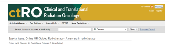 PBlanchardMD's tweet photo. Interested in #MRI guided #radiotherapy? ctRO is just releasing an #openaccess special issue, guest edited by @bslotman & @GI_RadOnc . Read, download & share: https://t.co/WHcipRDcjW. More articles will be added in the coming days. #radonc #medphys #ESTRO38 https://t.co/rxse3RdKYw