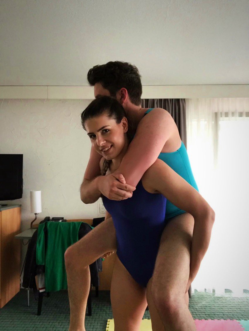 WrestlerOrsiB's tweet image. Probably one of the most embarrassing session of the day. 🙈 Yes, you can see right that I made him wear my sexy one piece suit after I beat him in wrestling badly😂 #sessiontime #liftandcarry #domination