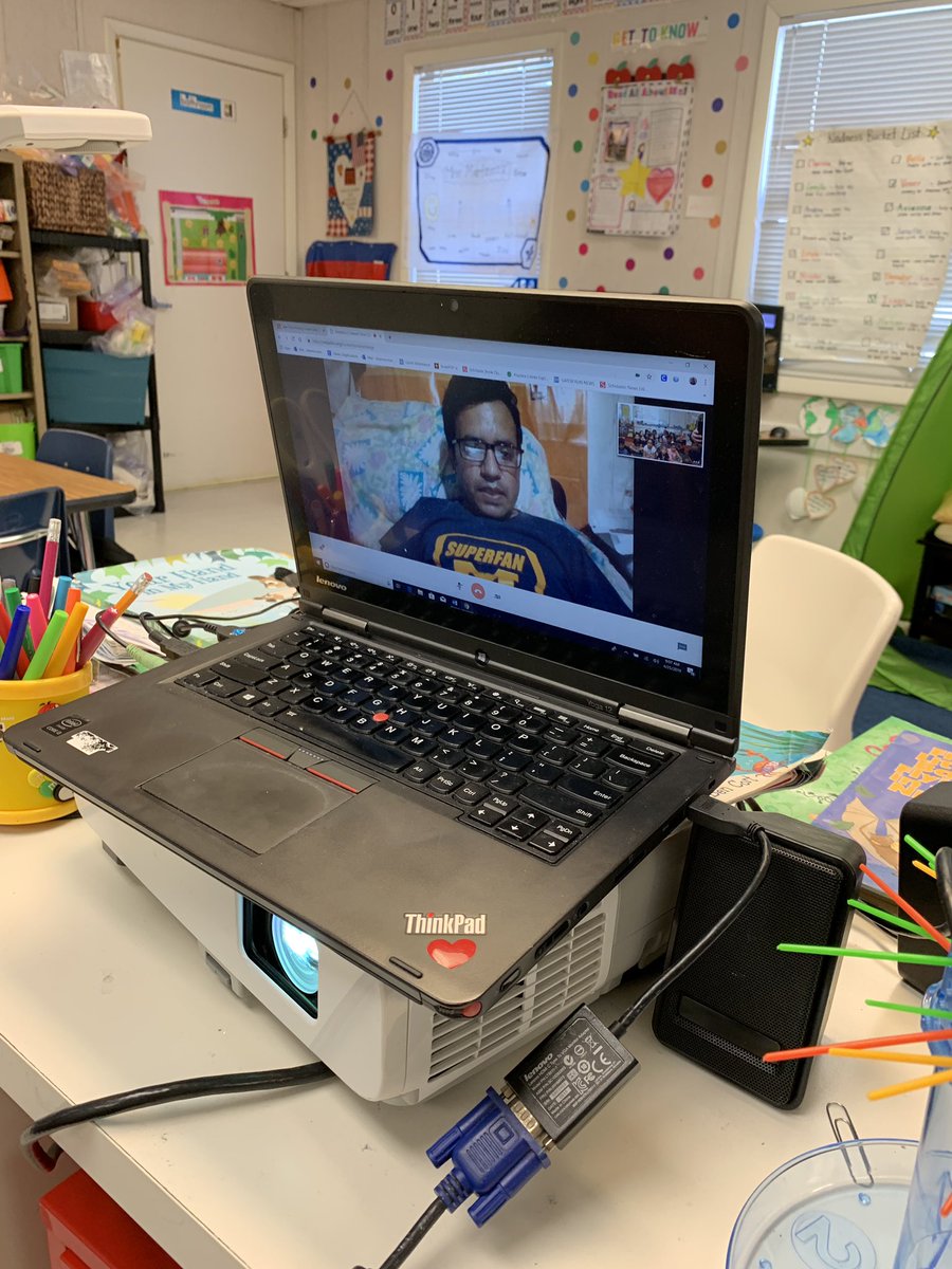 Wonderful exchange today with Mr. Arif, a teacher from Pakistan! Our students have so many questions about each other. They loved the video tour we sent of our class! #KindnessMatters #sparkempathy <a href="/EmpaticoOrg/">Empatico</a>
