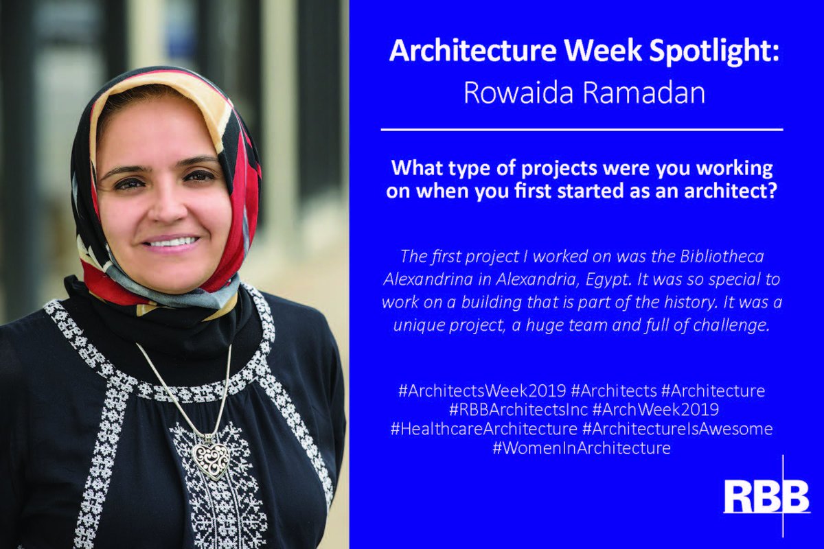 Happy National Architecture Week! See our Staff Spotlight featuring Rowaida! #archweek #archweek19 #archweek2019  #RBBArchitectsInc #rbbarchitects #losangeles #healthcare #healthcarearchitecture #womeninarchitecture #design #architectureisawesome #AIASFV #AIALA #AIA