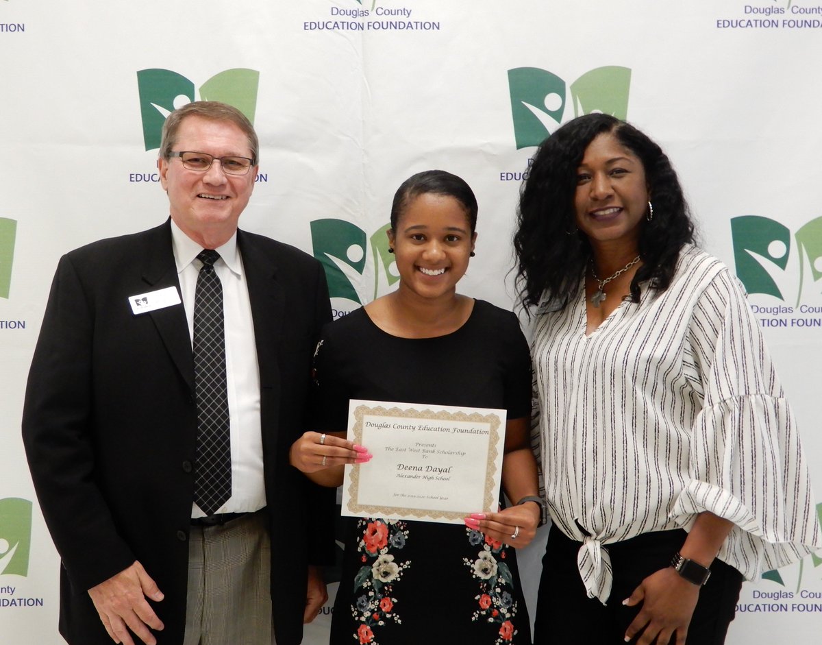 Congrats to Deena Dayal, recipient of the East West Bank Scholarship, and all the Douglas County Education Foundation scholarship recipients from the graduating class of 2019!