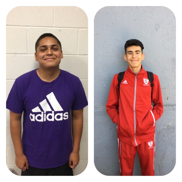 GoSUHiFootball's tweet photo. Congratulations to QB/LB Carlos Rodriguez and WR/DB Jose Ortiz for demonstrating what it is to be a STUDENT-athlete. Both had honor roll with 4.3 GPAs. #RedDevilSTUDENTathlete #2019RedDevilFootball https://t.co/nj5iYaE9hr