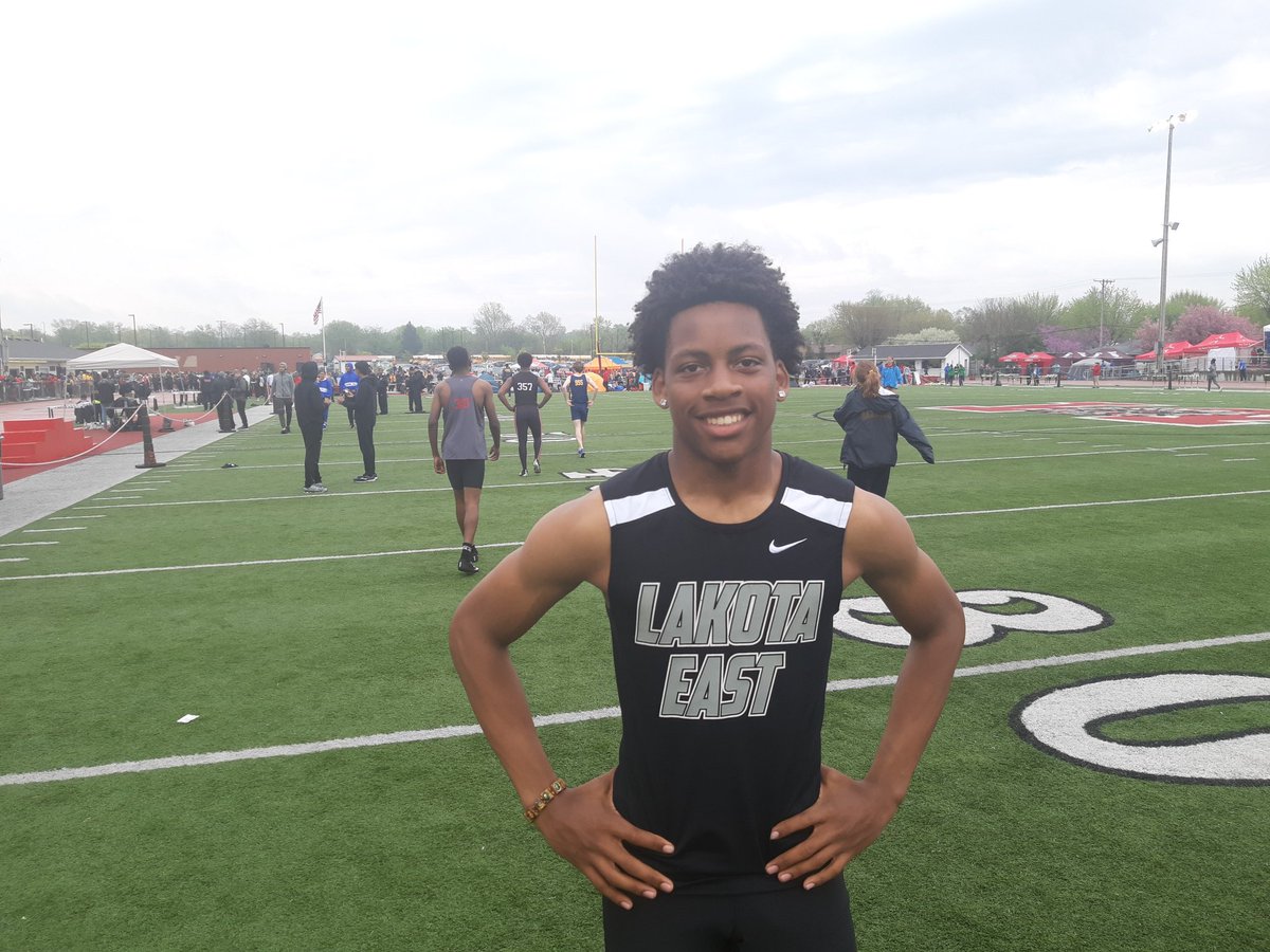 OHMileSplit's tweet photo. Rodney Heath is pleased with his opener, but knows he has a lot left in the tank for the next round #WayneInvite @LakotaEastTF https://t.co/WI935EVG6R