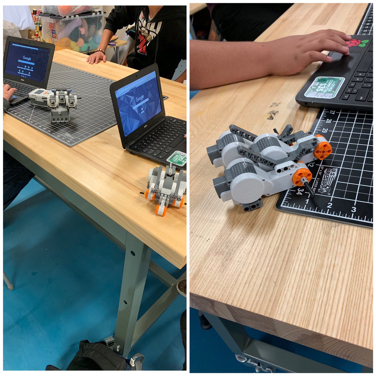 JSynnott1's tweet image. Our #MastersOfCode students explored using LEGO Mindstorms today. Lots of fun! @PinacateMS