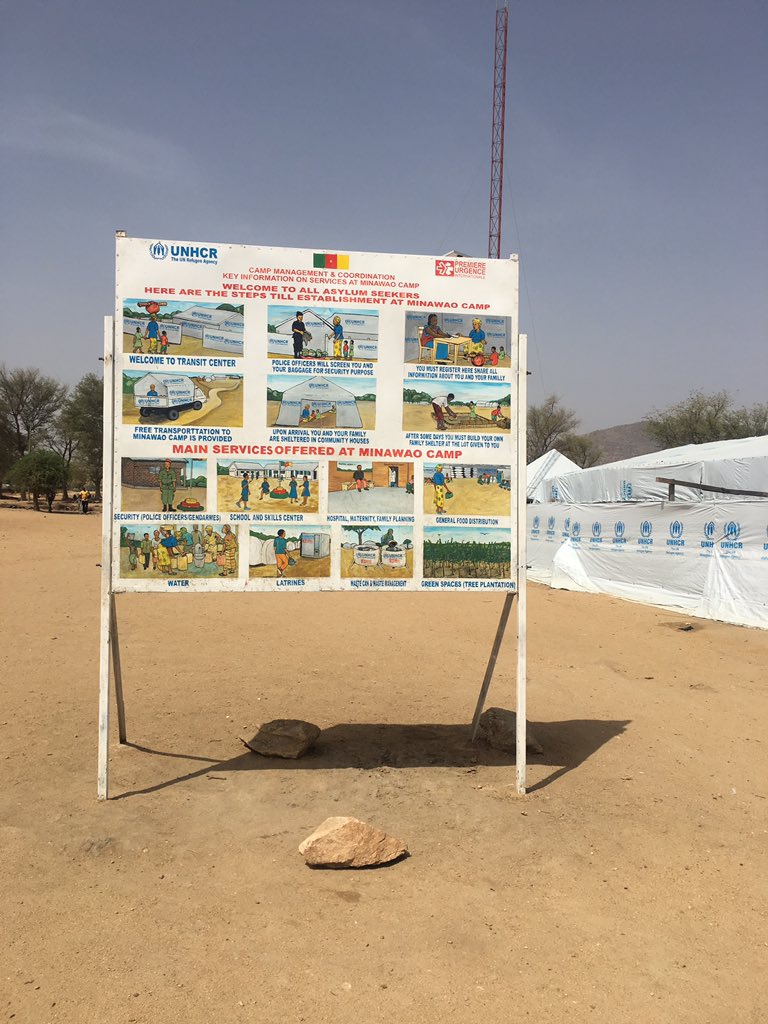 UN_Cameroon's tweet photo. Au delà de la réponse sécuritaire, la lutte contre Boko Haram se mène par une réponse #humanitaire et une stratégie de #développement pour venir en aide aux + vulnérables à l’Extrême-Nord 🇨🇲
Visite conjointe de @UNOCA_NEWS @UN_UNOWAS et @AngelLosadaEU au camps de Minawao et Zamaï https://t.co/cPEkiLEbUE