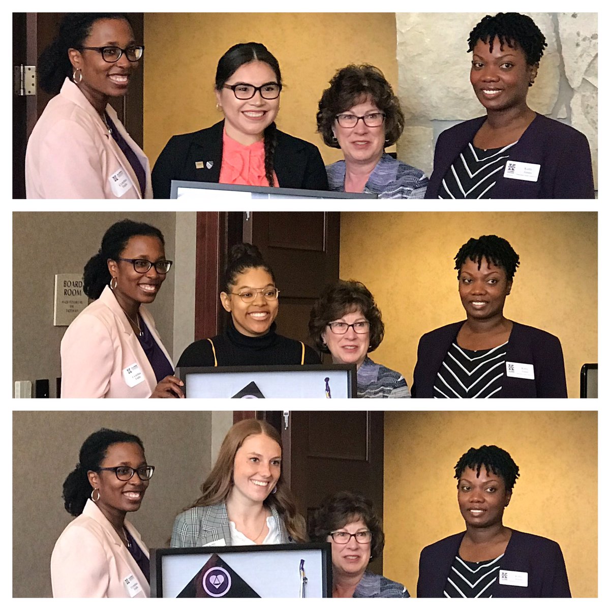 KStateAlumni's tweet photo. Congrats to these outstanding #Kstate students for receiving our Robinson Family Multicultural Leadership Award:  
💜 Marlene Campos-Guerrero
💜 Rafael Garcia
💜 Laken Horton
💜 Jordan Kiehl
Learn more about the recipients: https://t.co/rsWkhwjw6V https://t.co/ydjaqdV2vN