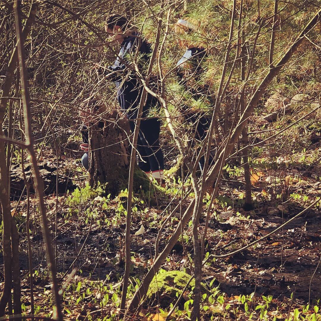 ENSCompanion's tweet photo. Our CA students searching for amphibians this morning: https://t.co/0SNktHEclj