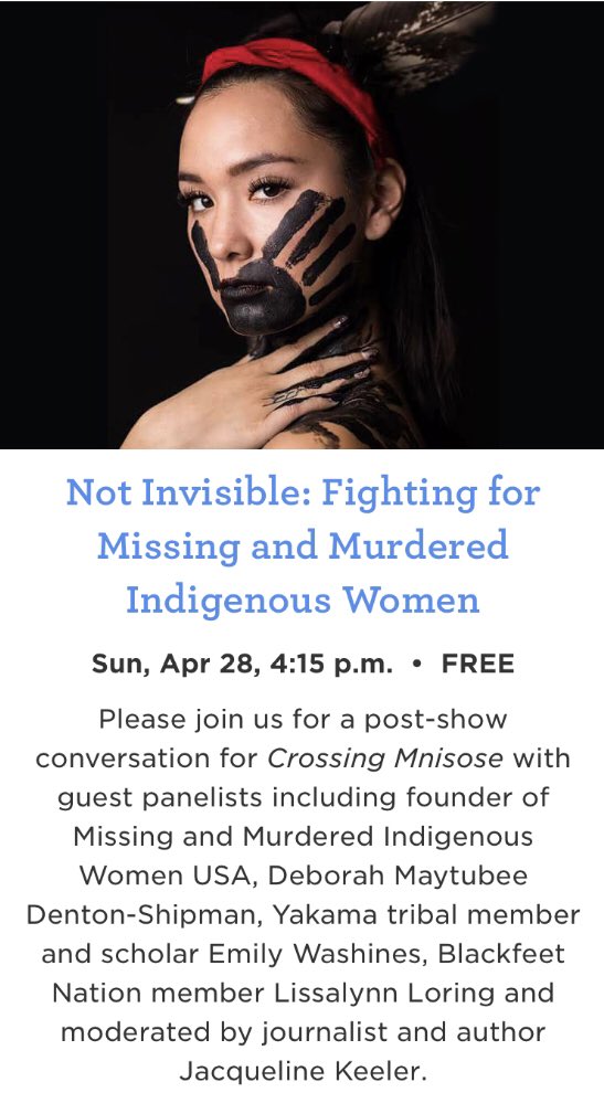 MKNAGLE's tweet image. As Congress debates the crisis of murdered and missing indigenous women, come and hear from the women in our communities doing the work to turn this crisis around and restore safely to our women and children. More info: pcs.org/crossing #MMIW #CrossingMnisose