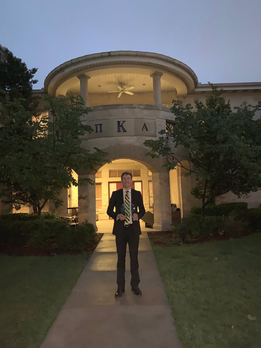 supikappaalpha's tweet photo. Carl does it again as he took home the first year award for ΟΔΚ! He will always make our chapter proud no matter where he goes! #rushpike #slag #πκα #φφκα https://t.co/hP7NlFNRcO