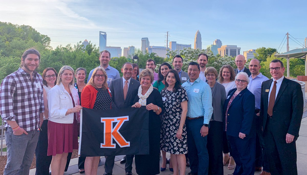 KPrez18's tweet photo. First @kcollege alumni event in Charlotte, NC was a success! Some Hornets drove over two hours to join us for conversations about K. What a great evening! #RememberTheFourCs https://t.co/UG4uq54j2m