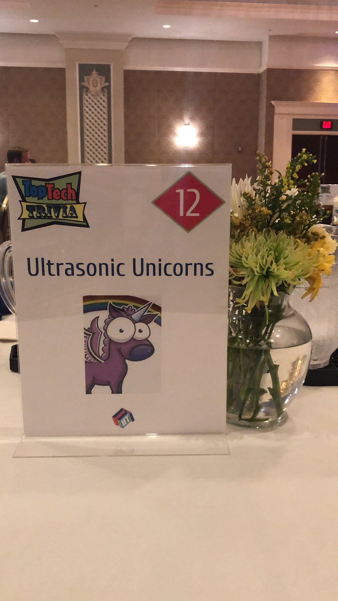 ithottopics's tweet photo. We’ve got a winner! Congratulations to our top trivia master, team Ultrasonic Unicorns! #ITHT2019 https://t.co/3PiLm5acyt