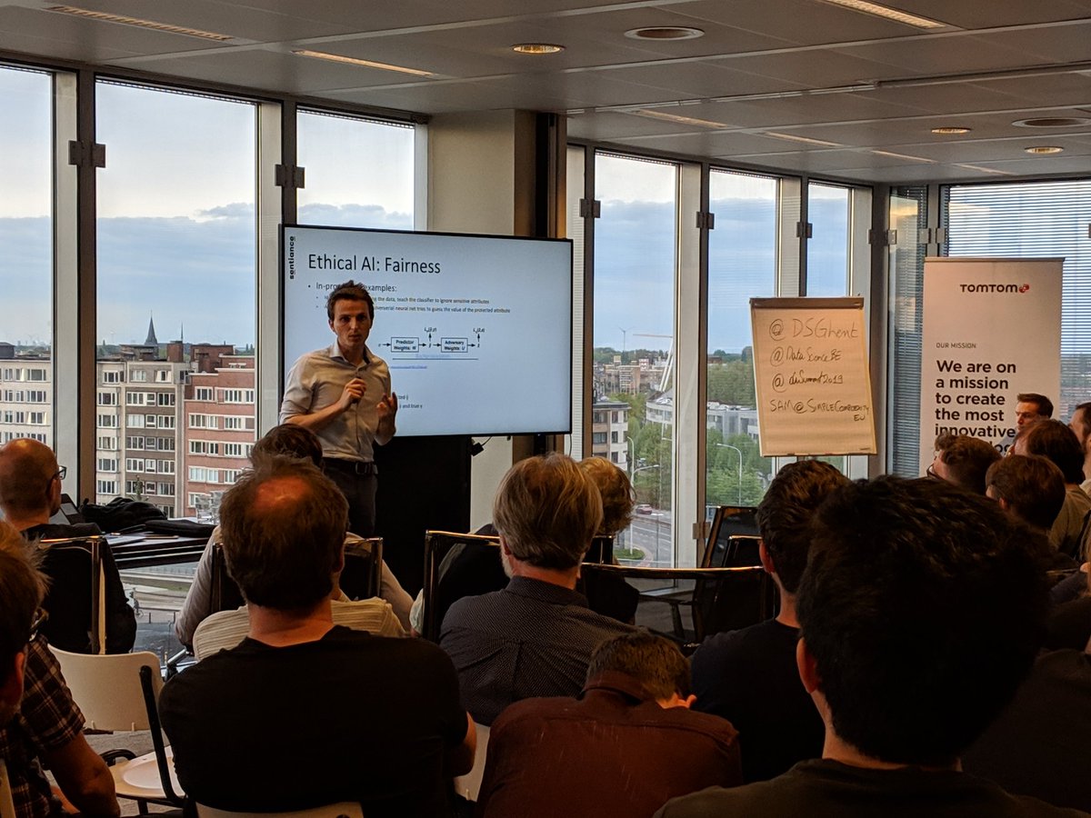 Cool ideas from <a href="/vincent_spruyt/">Vincent Spruyt</a> at the <a href="/DSGhent/">Data Science Ghent</a> meetup: train an adversarial network that can determine if your primary network is biased.