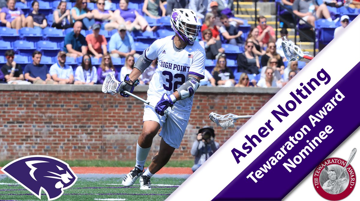 HPUMensLax's tweet photo. Sophomore Asher Nolting has been named to the 2019 @Tewaaraton Nominee List! He is the only Panther to ever make the list and only one of two underclassmen to earn the honor this season! #GoHPU #WIT https://t.co/oz346O5f7H