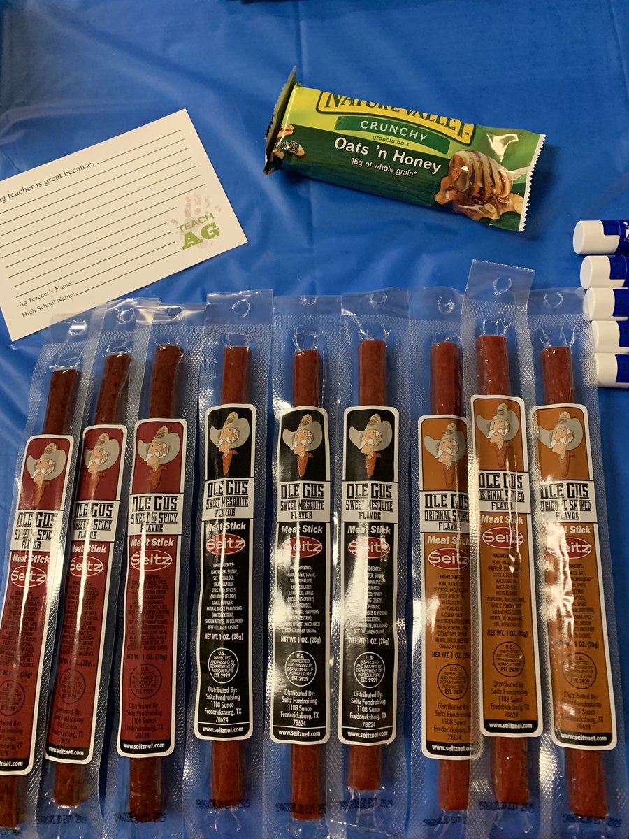 Do you have an awesome Ag teacher?? If so, swing by the Teach Ag booth and fill out a thank you note. We have meat sticks :)