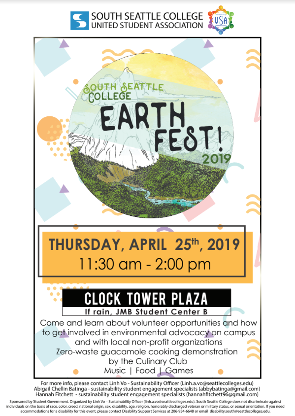 Image result for Earth Fest at South Seattle College 2019