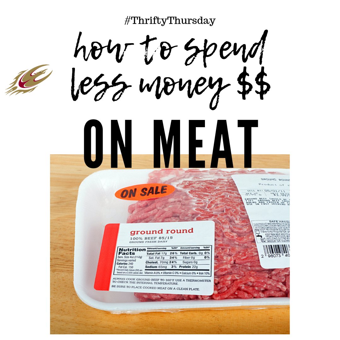ElonSportsMed's tweet photo. Protein is king👑for athletes, but animal proteins can be expensive! One way to cut costs is to look for meat that’s close to the expiration date-it usually goes on sale &amp; is perfectly safe to eat! Pro tip: if you won’t be eating it soon freeze it for later #fuelingphoenix https://t.co/Drl4f3B9lt