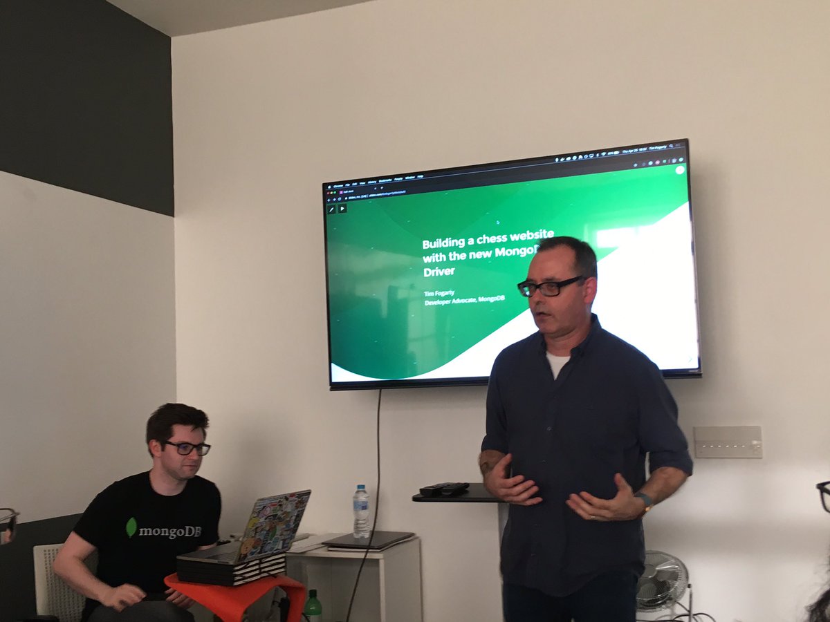 Start of <a href="/tfogo/">Tim Fogarty</a>’s talk on building a #chess website with #go and <a href="/MongoDB/">MongoDB</a>