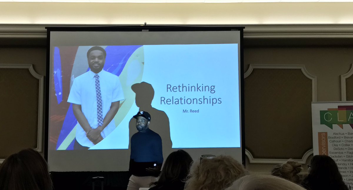 CheriKnoebel's tweet photo. Beyond excited to see the amazing @TeachMrReed present to #FLCLAS #rethinkingrelationships https://t.co/kKeE9aWm8v