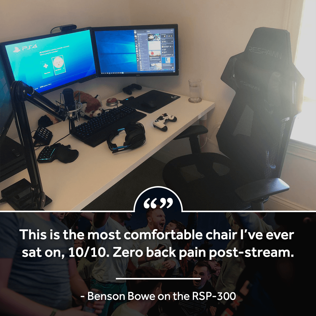 RESPAWNProducts's tweet photo. Improve your setup by upgrading to the RSP-300 and experience ZERO back pain.
Approved by @Benson_EU and the Red Panda Army!
๐ Link: https://t.co/AwJaad3nzL
#RESPAWNSetup https://t.co/lbq9MaDUXL
