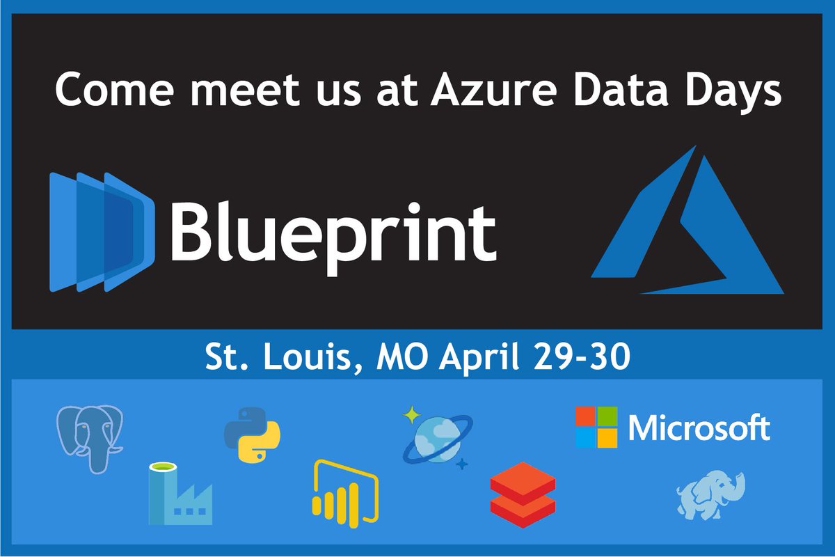 bpcs_tech's tweet image. We&apos;re excited to be attending #AzureDataDays in #StLouis next week! Who else will be there?