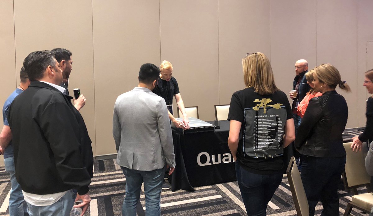 QuantumCorp's tweet photo. Getting a hands-on look at some of our newest products! #QuantumSKO #OnQuantum https://t.co/EsYN65hV8g
