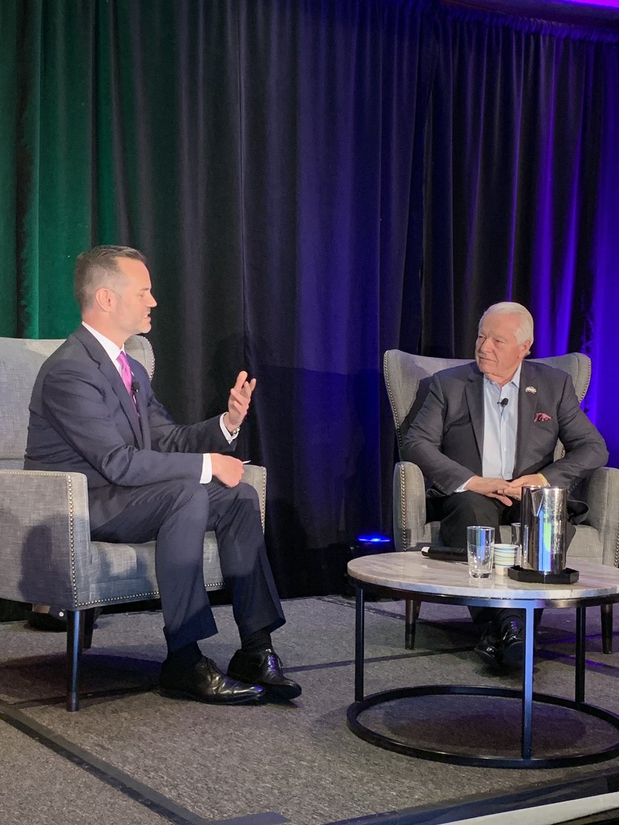At <a href="/IGLTA/">IGLTA</a> annual convention, interviewed by Fred Dixon of @nycgo Roger Dow CEO US Travel Assoc <a href="/USTravel/">U.S. Travel</a> reminds audience that « #LGBTI Travel is Serious Business » and highlights the work #USTravel is doing to ease #LGBTI travel to the US. #biz4lgbti #IGLTA2019