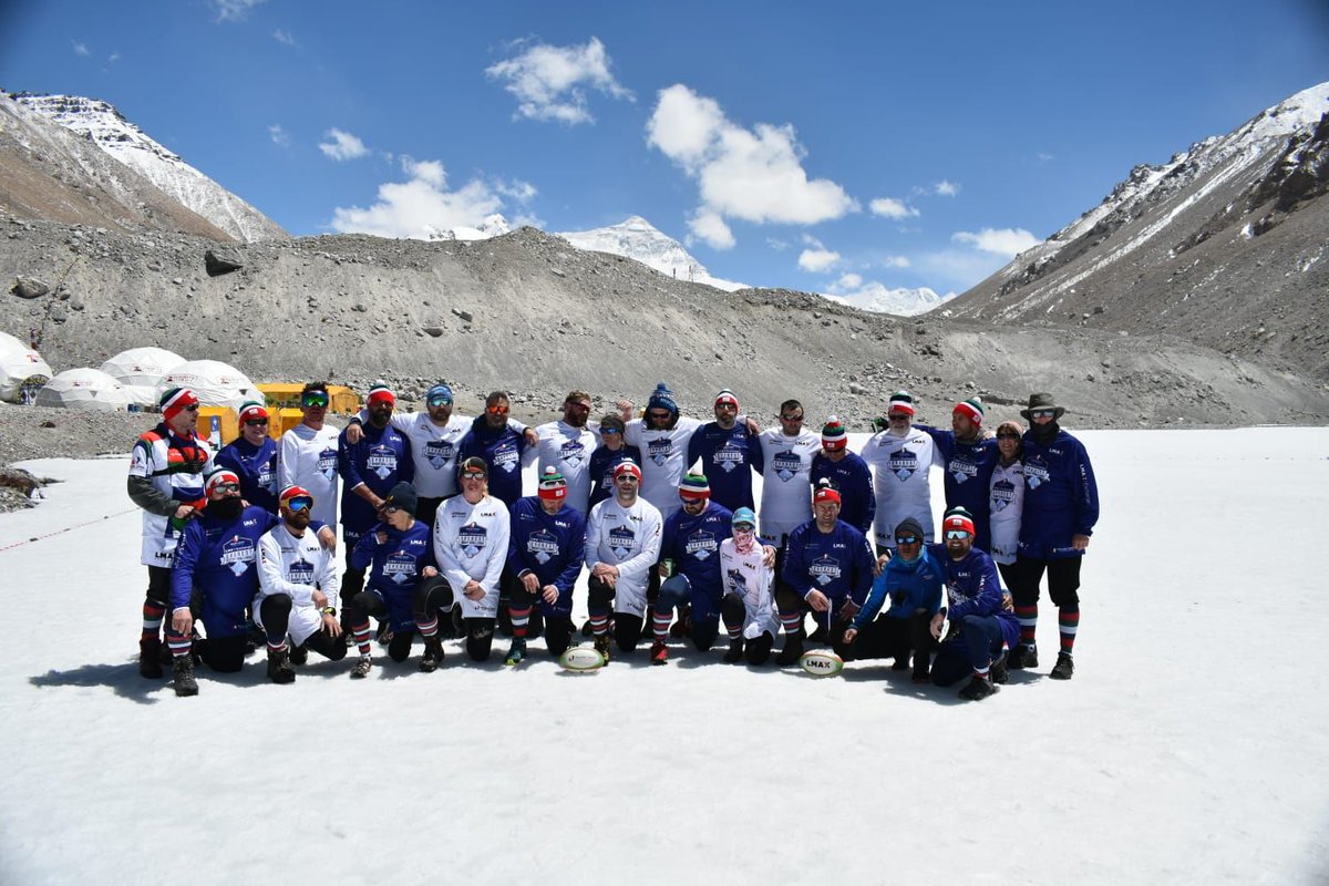 charityspoon's tweet image. Team Mears 3 Team Taylor 3.  A day to remember for the @LMAX Exchange Everest Rugby Challenge Team as the team played the highest game of touch rugby in history at 5,200 metres. everestrugby.org.uk/they-did-it-hi…