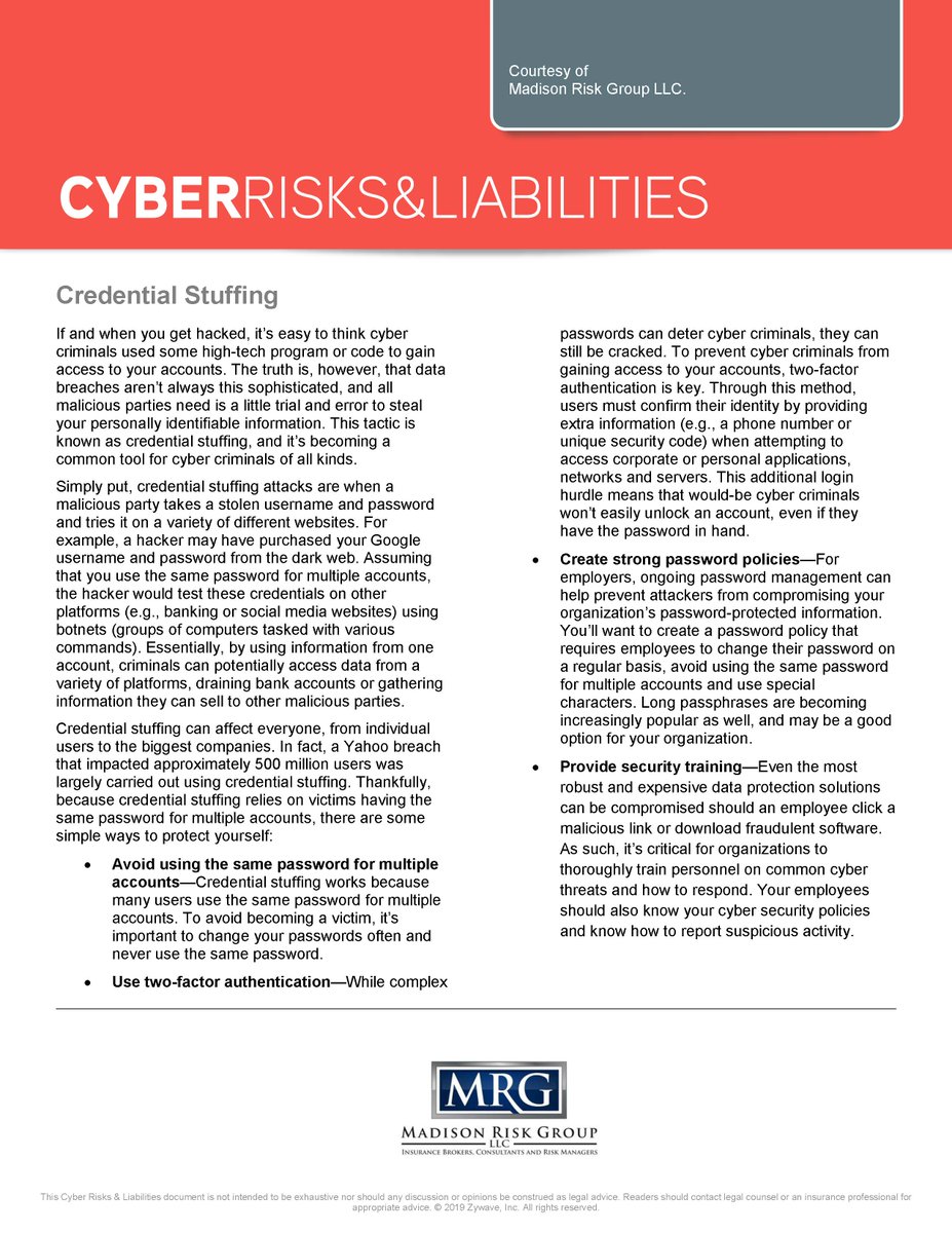 RiskMadison's tweet image. If and when you get hacked, it’s easy to think cyber criminals used some high-tech program or code to gain access to your accounts. All that malicious parties need are a little trial and error to steal your business information. Read more to keep your business protected...