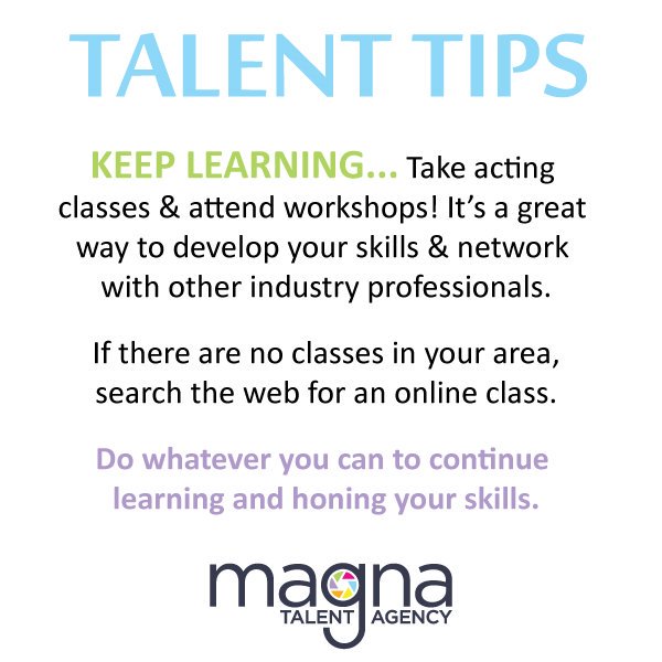 MagnaTalent's tweet image. Rolling out some Talent Tips to help YOU succeed as an actor...

#MAGNATalent #TalentTips #MAGNATeam #talent #actors #models #acting #actorslife #oncamera #keeplearning #filmtv #lifeofanactor #talentagent #talentagency #filmmaking #success