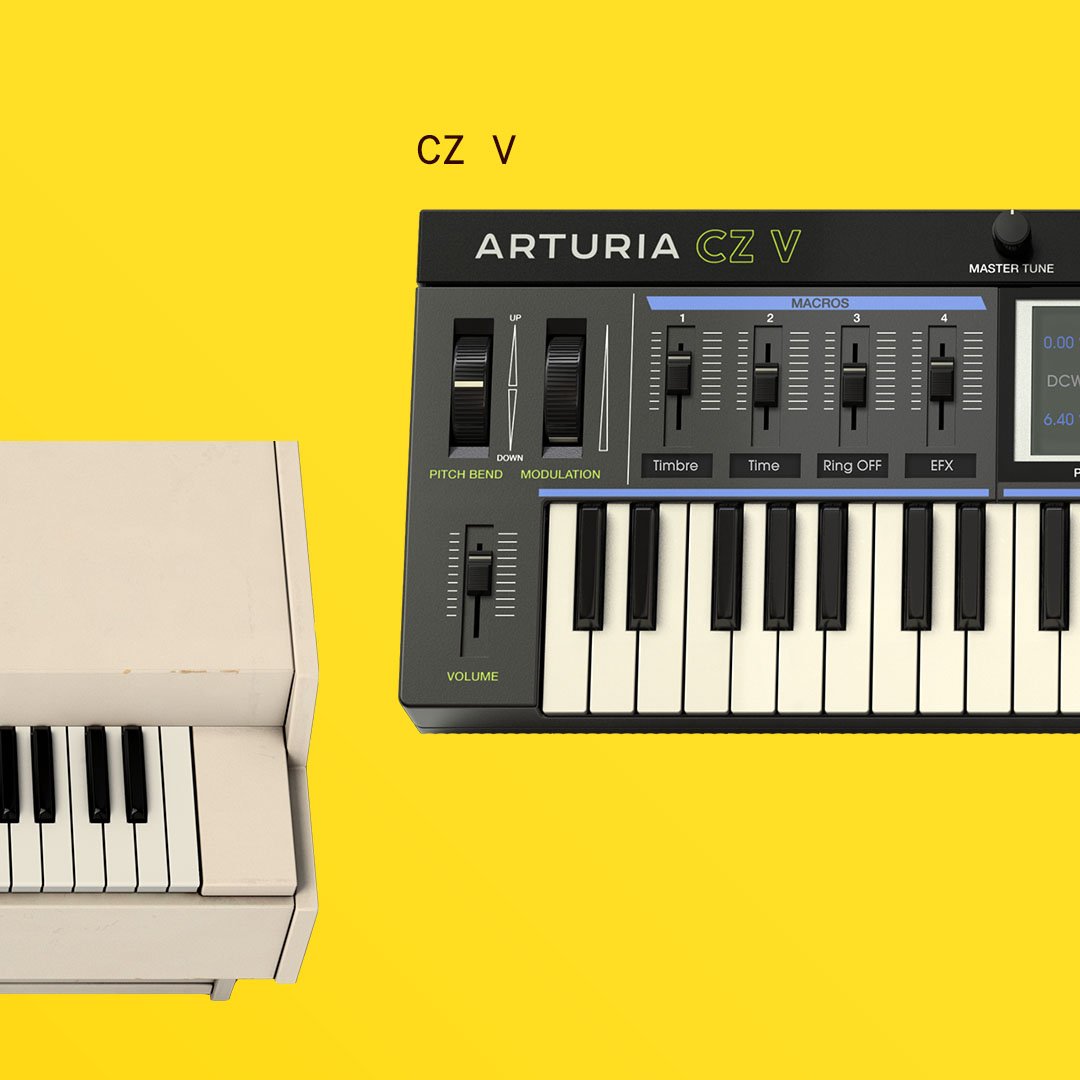 splice's tweet photo. Faithfully recreated down to every circuit, the @ArturiaOfficial V Collection 7 is now available on Rent-to-Own, from the vintage warble of the Mellotron to the warm fuzz of the Minimoog. 

A synth collector's pipe dream - dive in: https://t.co/2Y11QmvjFc https://t.co/bT0zOPW1ef