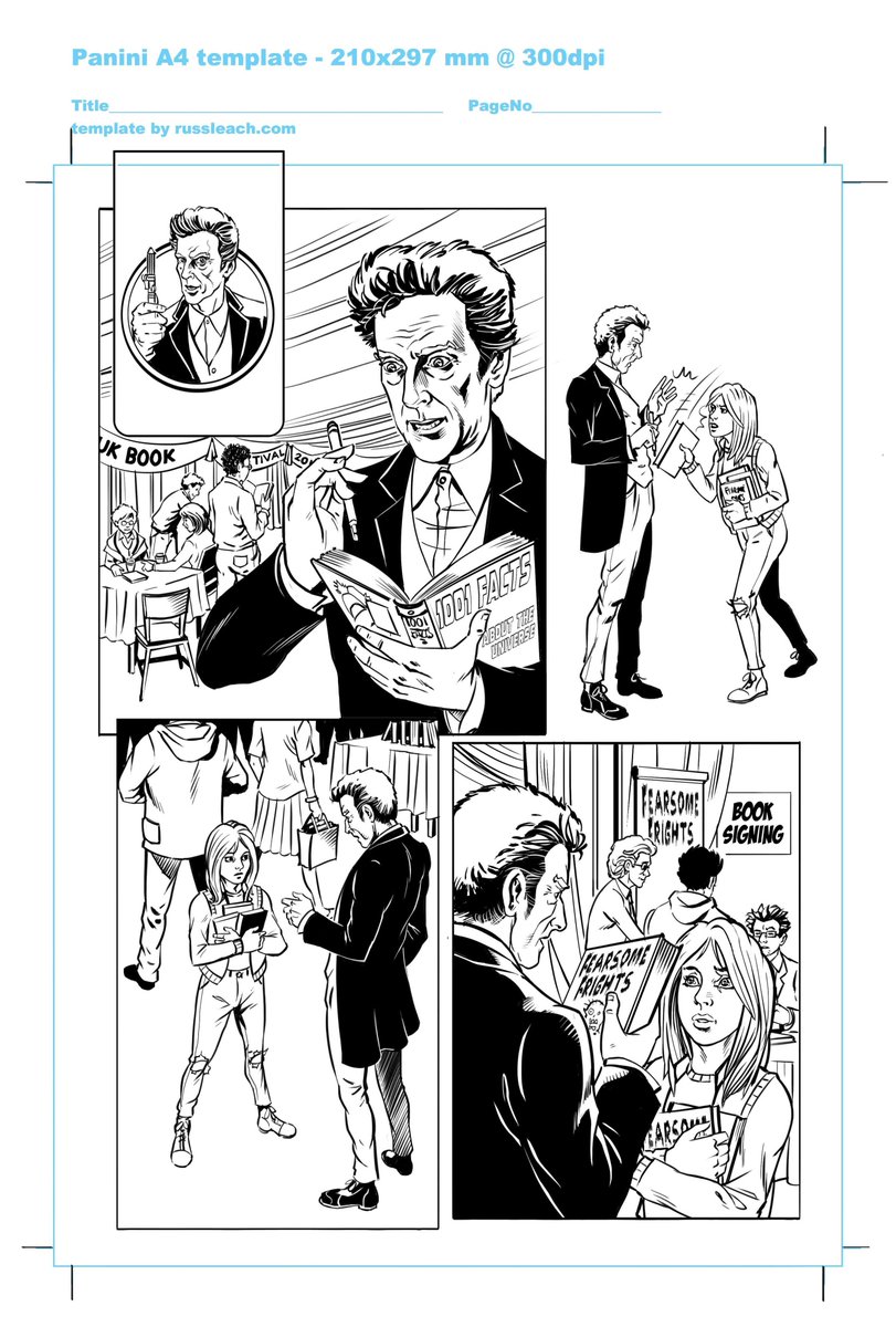 The #Archive Dive continues!! Page1 of inks from the brilliant <a href="/tommydonbavand/">Tommy Donbavand</a>'s story "Shock Horror" in issue 13 of the rebooted "Doctor Who Adventures". #makingcomics #comics #comicbooks #teamcomics #DrWho #DoctorWho #petercapaldi