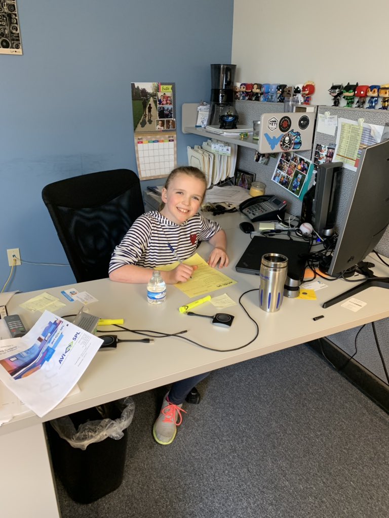 Jferrington's tweet photo. @avisplinfo A little system design and an interview of her Dad on #takeyourchildtoworkday. I’m grateful to work for a company that supports family involvement!!! Lily had an awesome day thanks to AVI-SPL Wixom’s planning team!!! https://t.co/XY6bFr1k8n
