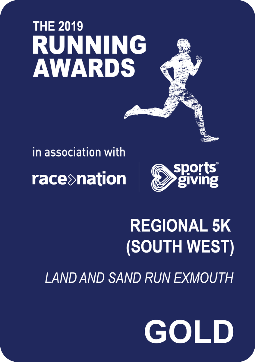 <a href="/GreenbowRunning/">Greenbow RunningClub</a> Congratulations! Land and Sand Run Exmouth voted best Regional 5K in the South West! #TRA19