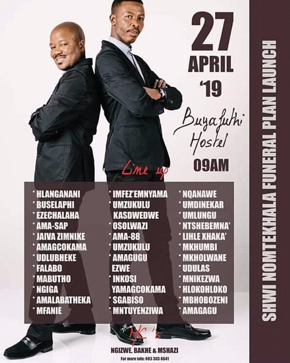 O Xrhsths Maskandi Twiter Sto Twitter Shwi No Mtekhala Funeral Plan Launch 27 April 2019 Buyafuthi Hostel Lento Mele Siyshayee Ihlombe Elikhulu Abaculi Laba Asebedlondlobele Kakhulu Lento Abayqalayo Into Esiyncomayo Kakhulu Kulomculo lento mele