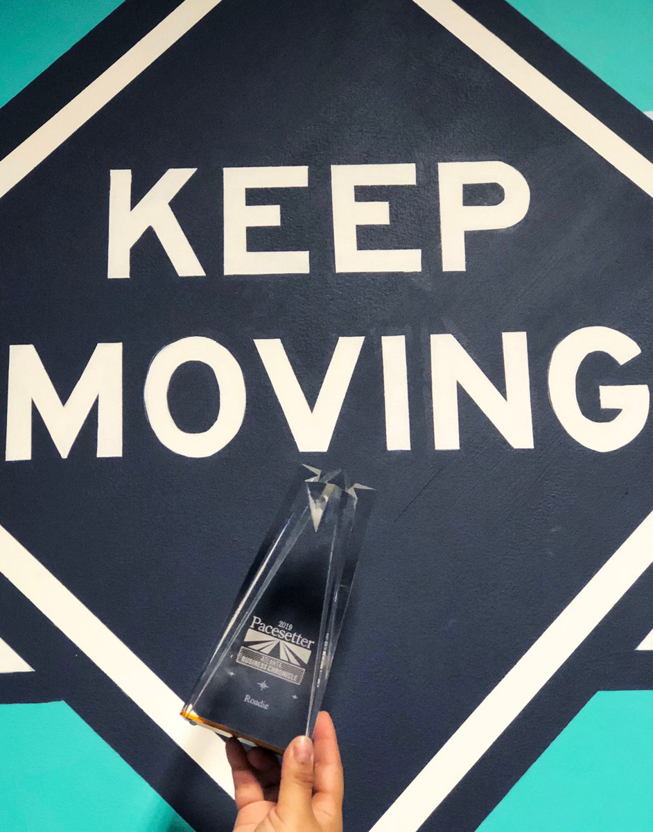 Roadie's tweet photo. We’re excited to be named one of Atlanta’s fastest growing companies! This morning’s Pacesetter Awards reminded us that great people build great companies – and we’ve got some of the best in our hometown #ChooseATL #Pacesetter https://t.co/0hubPpaSBB