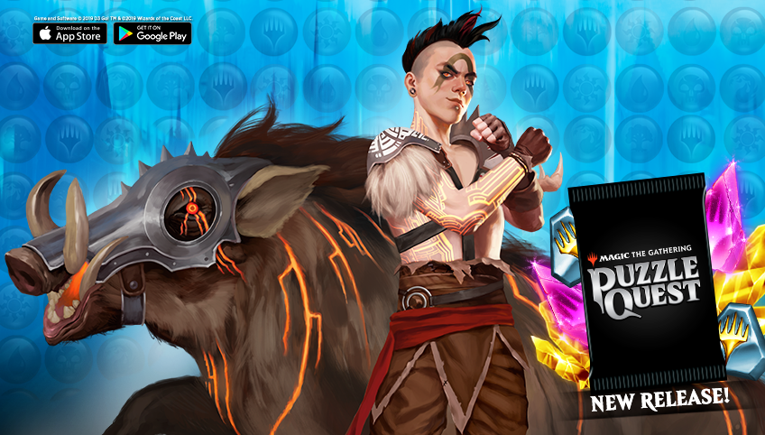 MtGPuzzleQuest's tweet photo. Bring a little chaos to your deck with Domri, the newest Magic: Puzzle Quest Planeswalker, arriving now! #MagicPuzzleQuest #MagicTheGathering #Domri https://t.co/wMgtnOz9SY