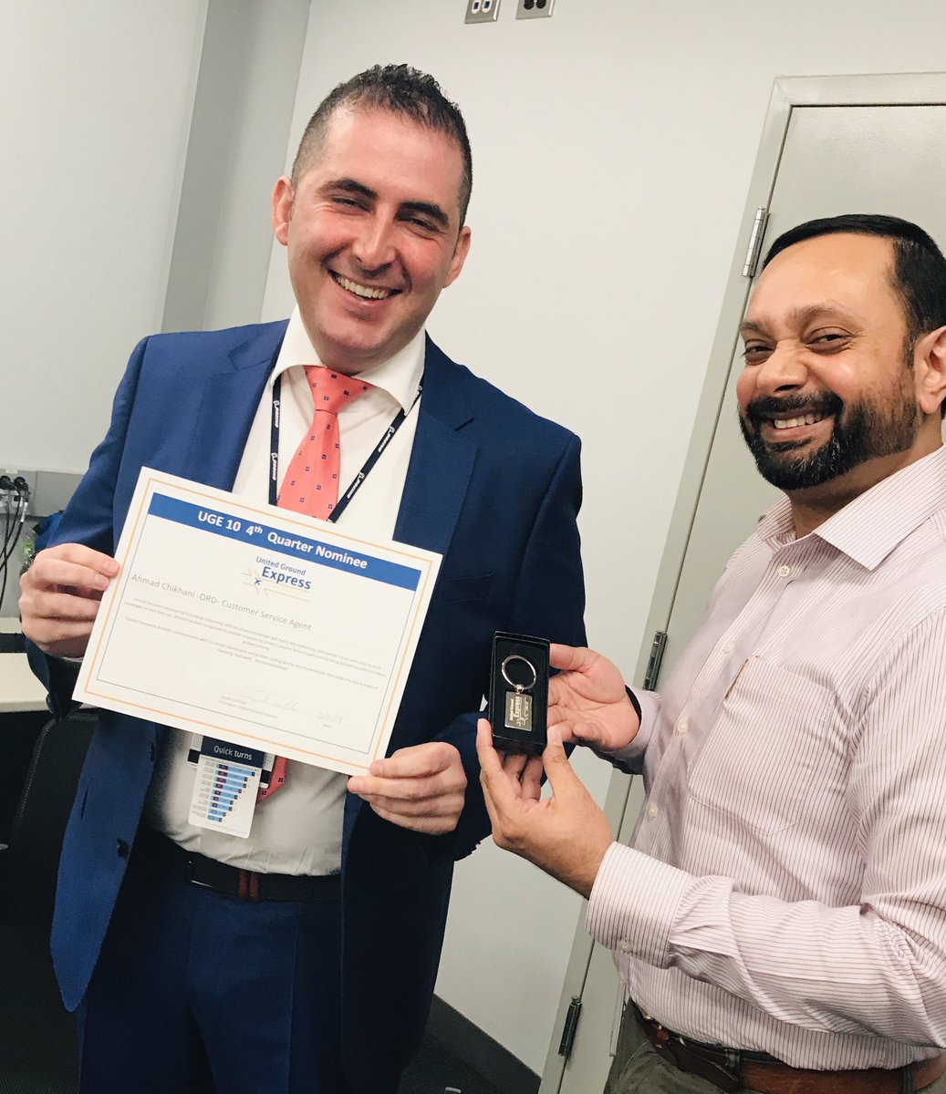 <a href="/weareunited/">We Are United</a> <a href="/JMRoitman/">Jon Roitman</a> <a href="/lynda_coffman/">Lynda Coffman</a> UGE ORD Supervisors Darnell and Ahmad being recognized for delivering excellence and caring to our customers and employees. Thank you!
