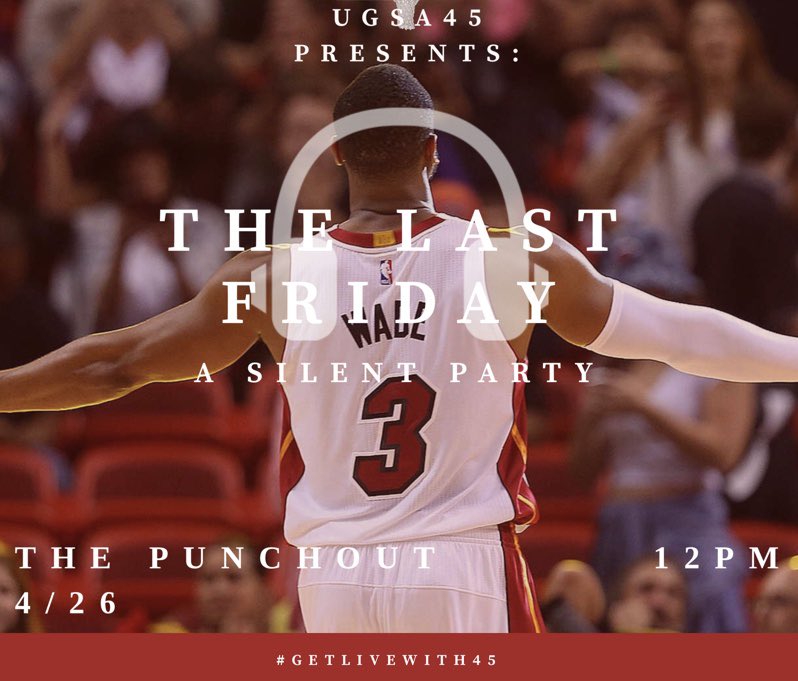 HowardUGSA's tweet photo. We’re celebrating the end of the semester TOMORROW in Punchout with a silent party! 🎧You’ve been getting live with 45 all year, don’t miss the final turn up! #GetLiveWith45 https://t.co/4qbtnDOJuD