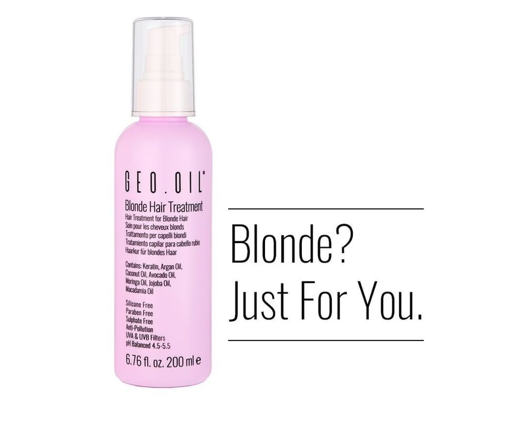 GEO_OIL's tweet image. GEO OIL Blonde Hair Treatment⠀// Specially formulated for blonde hair! 

#blondeexpert #blondeaf #licensedtocreate #maneinterest #ashblonde