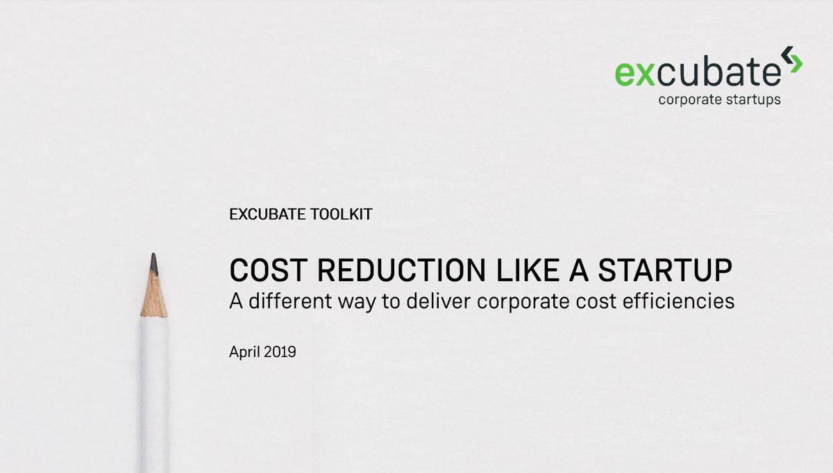 Startups consistently follow six cost paradigms corporates can adopt: 
Nr 1: Foster Entrepreneurial Mindset, constantly look for cost savings opportunities: "How can we do that most cost efficiently" as a key question for every(!) decision.
#costefficiency #excubatetoolkit