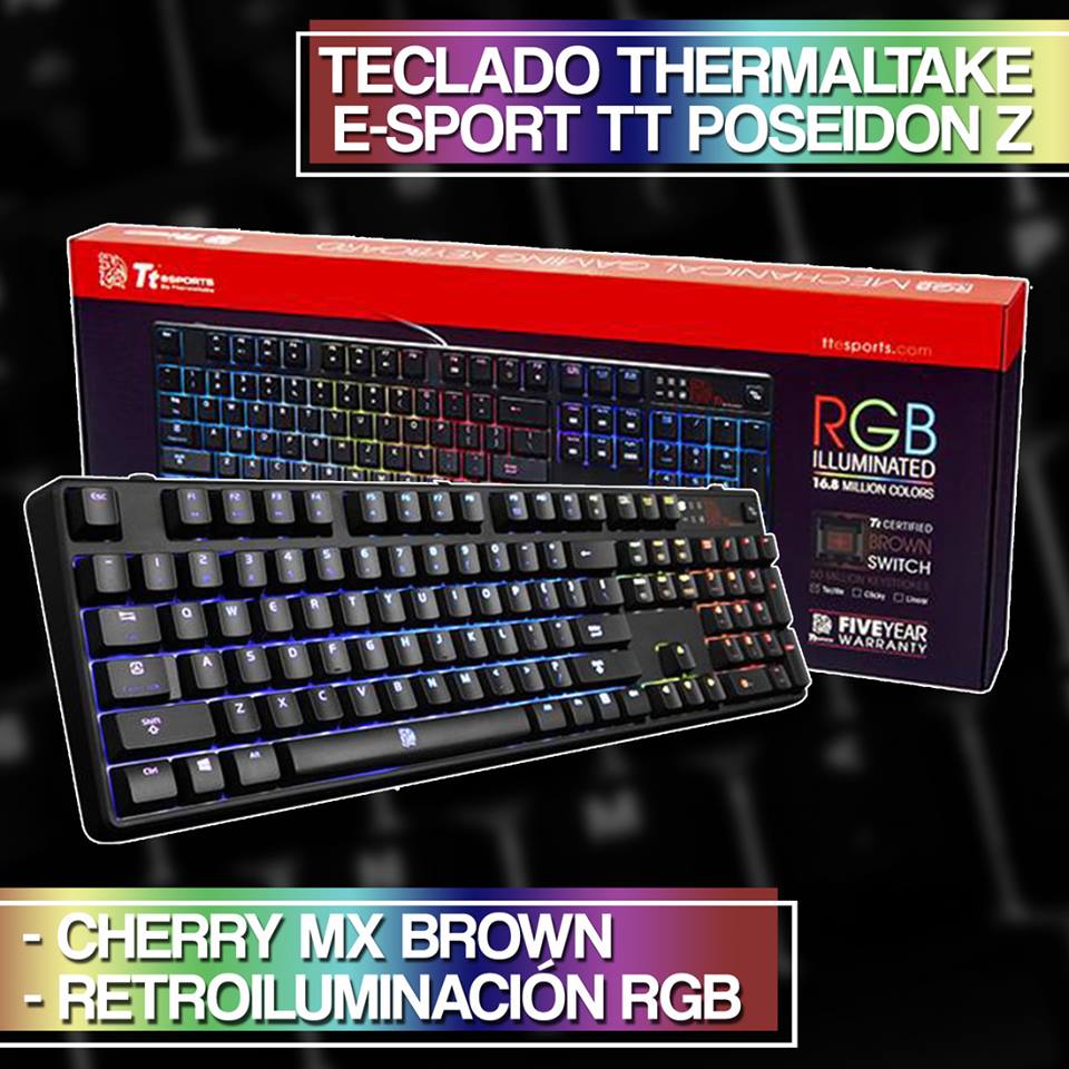 TendexComp's tweet image. 👾Teclado Gamer Thermaltake Esport Tt Poseidon Z -Rgb -Mecanico [Cherry MX Brown]👾

Encontrá este y más productos en Tendex.com.ar

🚛 Envíos a todo el país
💳 Mercadopago
💵 Efectivo
📦 Tenemos stock