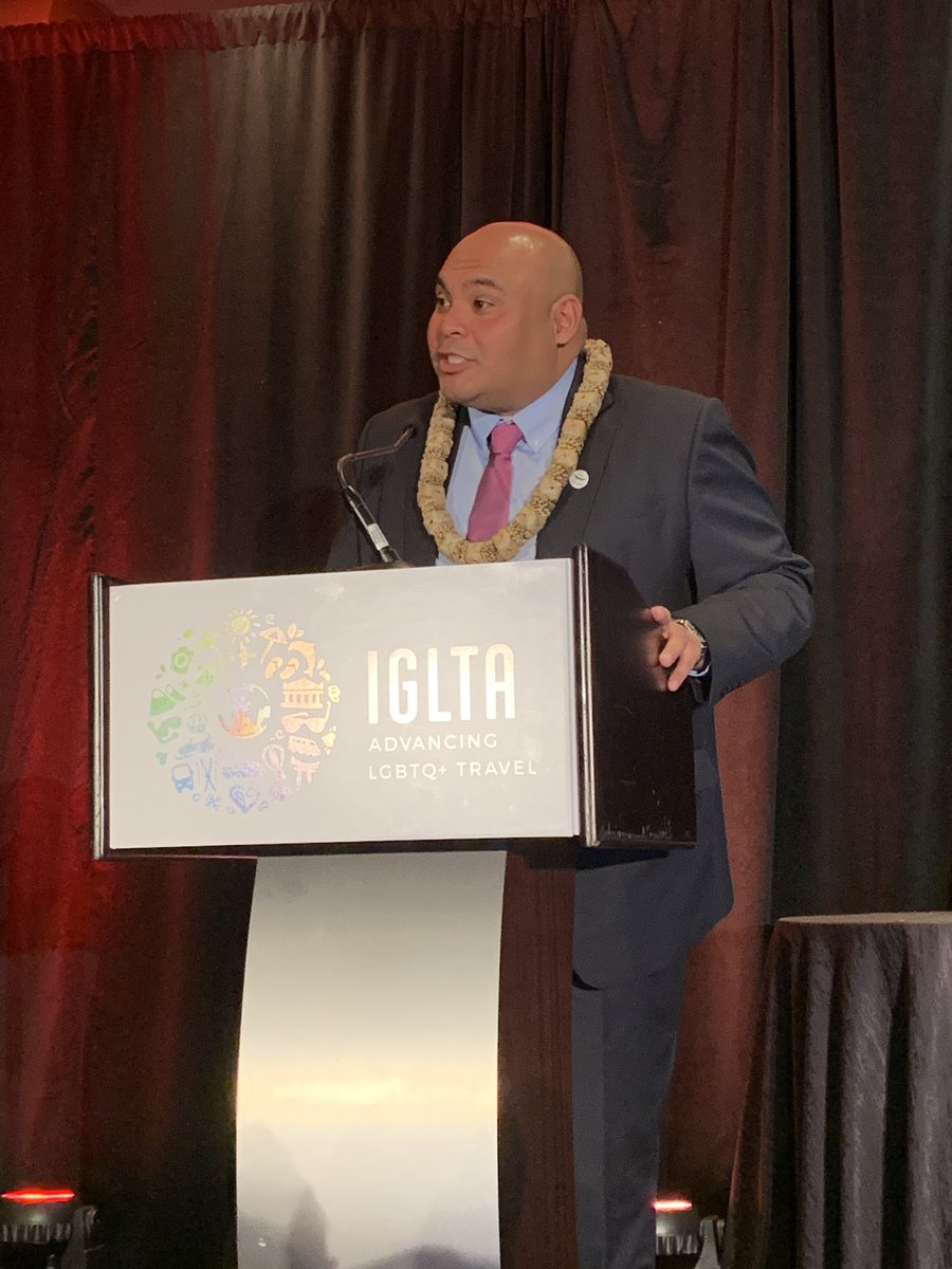 Congrats to <a href="/JoshuaTenorio2/">Joshua Tenorio</a>, the Lieutenant Governor of Guam and an openly gay man. Josh is attending the <a href="/IGLTA/">IGLTA</a> 36th annual convention in #NYC. His running mate, Lou Leon Guerrero, is the first woman to govern the island. #IGLTA2019